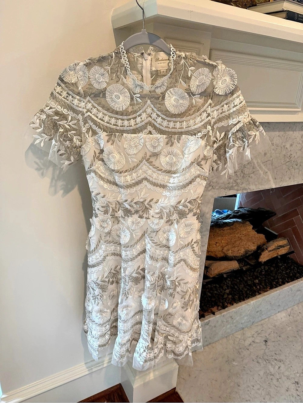 Shoshanna Floral Lace Mini Dress Size 6 Like New